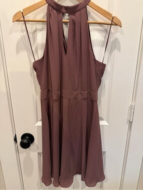 Express  Dusty Mauve Halter Dress